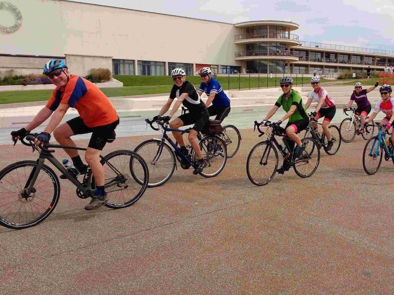 Cycle Seahaven members riding bikes.